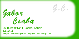 gabor csaba business card